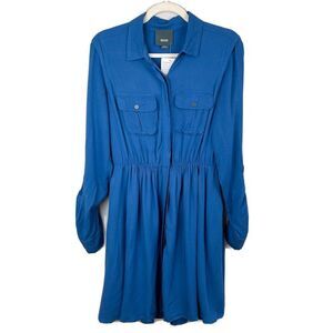 NWT ANTHROPOLOGIE MAEVE Blue Button Down Dress Size Small